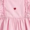 Vestito in denim con cuore per neonati
