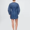 Vestito in denim con maniche a campana