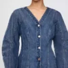Vestito in denim con maniche a campana