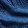 Vestito in denim per bambina con maniche a sbuffo