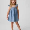 Vestito in denim ricamato per neonato & bebè