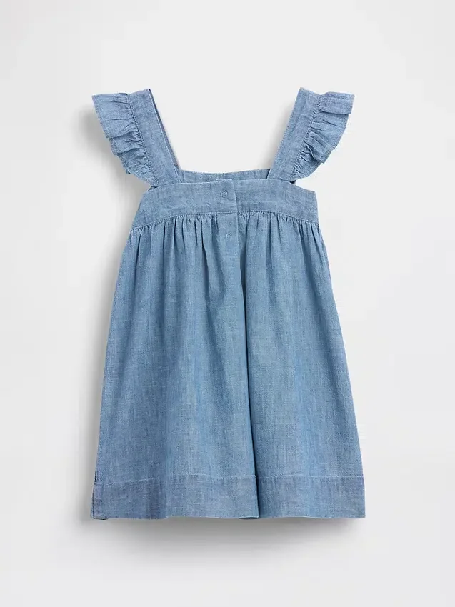 Vestito in denim ricamato per neonato & bebè