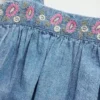 Vestito in denim ricamato per neonato & bebè