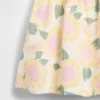 Vestito in garza di cotone con motivo di girasoli per neonato & bebè