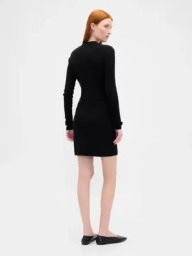 Vestito in maglia a coste CashSoft con tasche