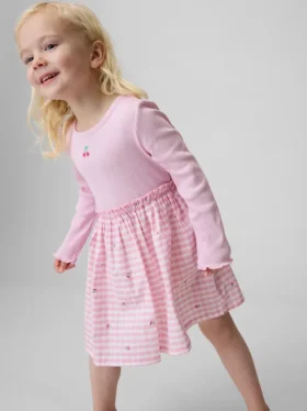 Vestito in tessuti misti per neonato & bebè