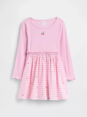 Vestito in tessuti misti per neonato & bebè