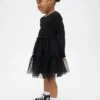 Vestito in tulle e tessuti misti per neonato & bebè