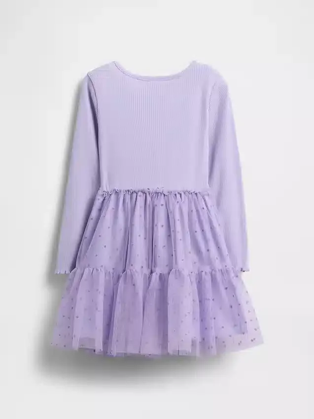 Vestito in tulle e tessuti misti per neonato & bebè