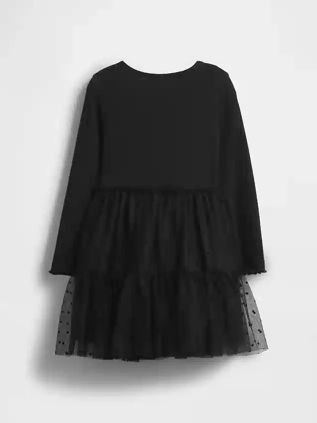 Vestito in tulle e tessuti misti per neonato & bebè
