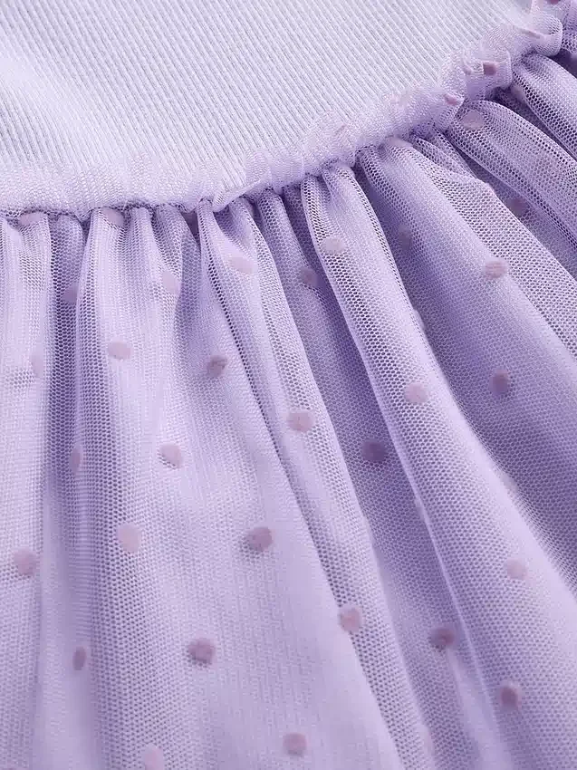 Vestito in tulle e tessuti misti per neonato & bebè