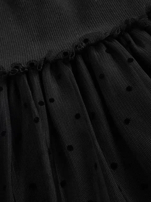 Vestito in tulle e tessuti misti per neonato & bebè