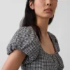 Vestito lungo a vita bassa in misto lino