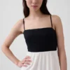 Vestito lungo con vita impero in misto lino