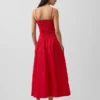 Vestito lungo in popeline con vita bassa