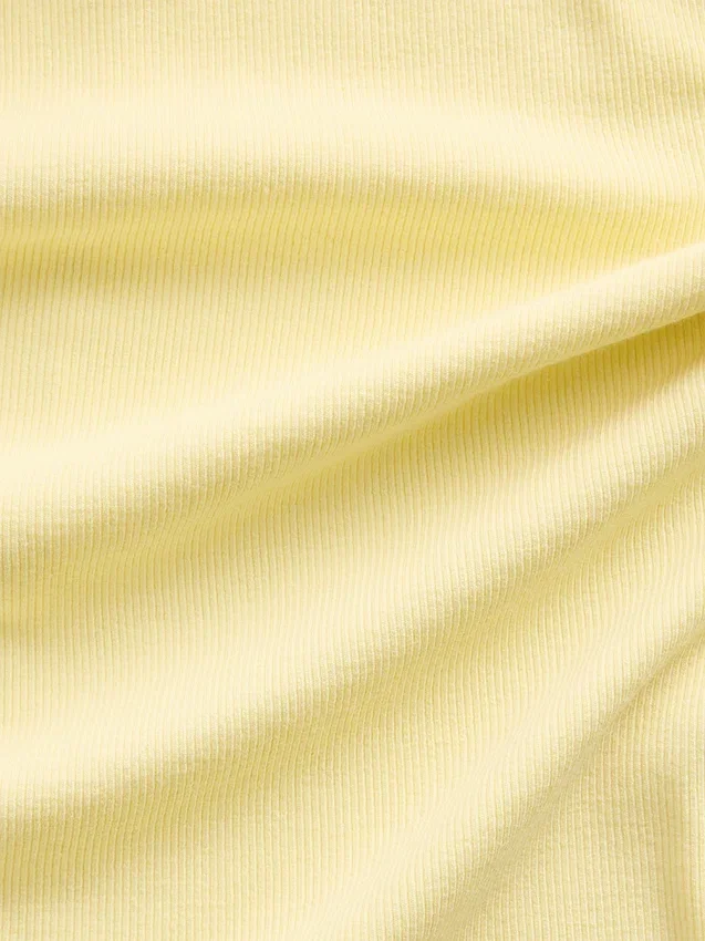 Vestito lungo moderno a scollo quadrato a costine