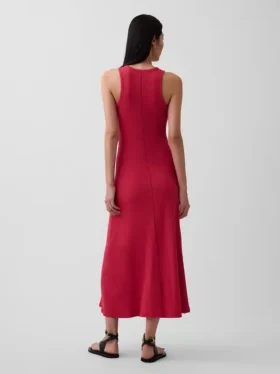 Vestito lungo moderno con reggiseno integrato a costine