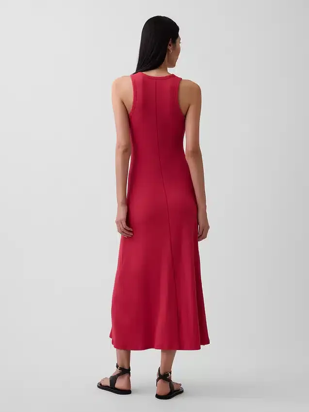 Vestito lungo moderno con reggiseno integrato a costine