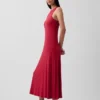 Vestito lungo moderno con reggiseno integrato a costine