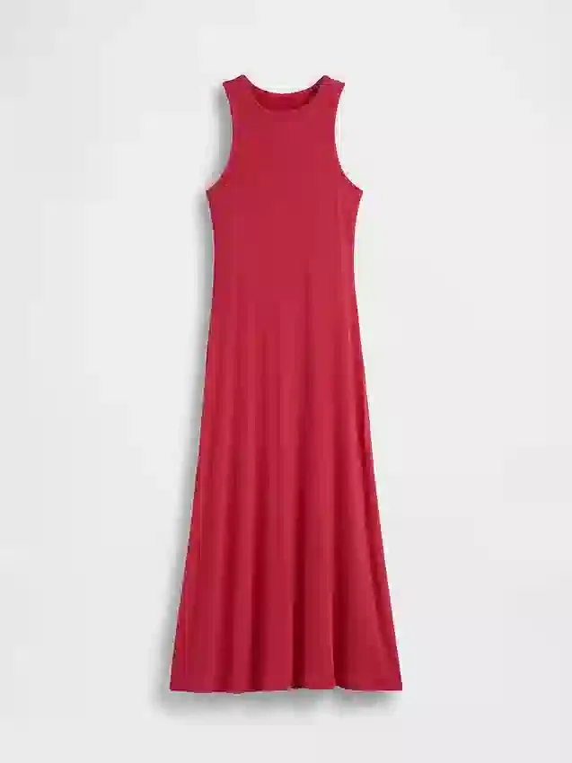Vestito lungo moderno con reggiseno integrato a costine