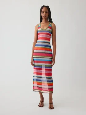 Vestito lungo trasparente a righe "Happy Stripe" di Gapstudio