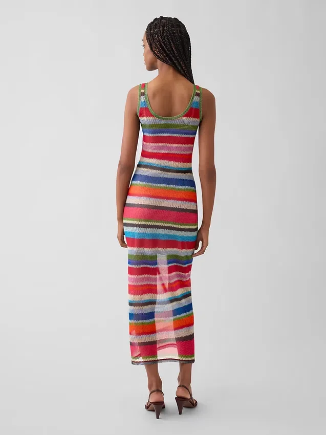 Vestito lungo trasparente a righe "Happy Stripe" di Gapstudio