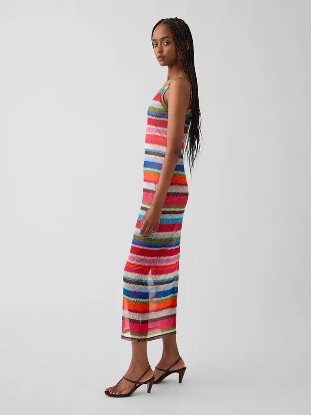 Vestito lungo trasparente a righe "Happy Stripe" di Gapstudio