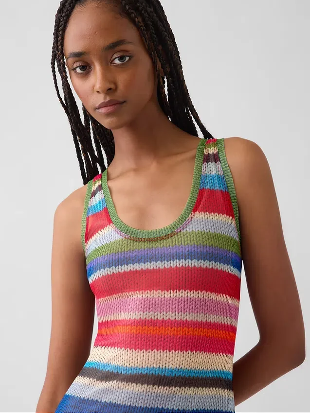 Vestito lungo trasparente a righe "Happy Stripe" di Gapstudio