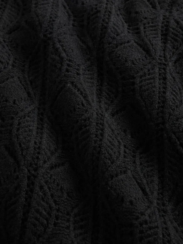 Vestito maglione a collo alto CashSoft Pointelle