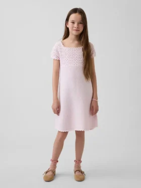 Vestito maglione all’uncinetto per bambini