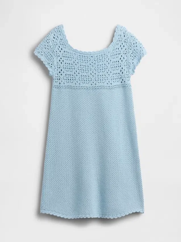 Vestito maglione all’uncinetto per bambini