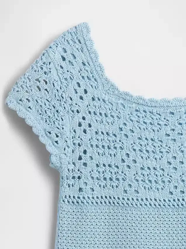 Vestito maglione all’uncinetto per bambini