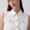 Vestito midi in denim con cintura da annodare