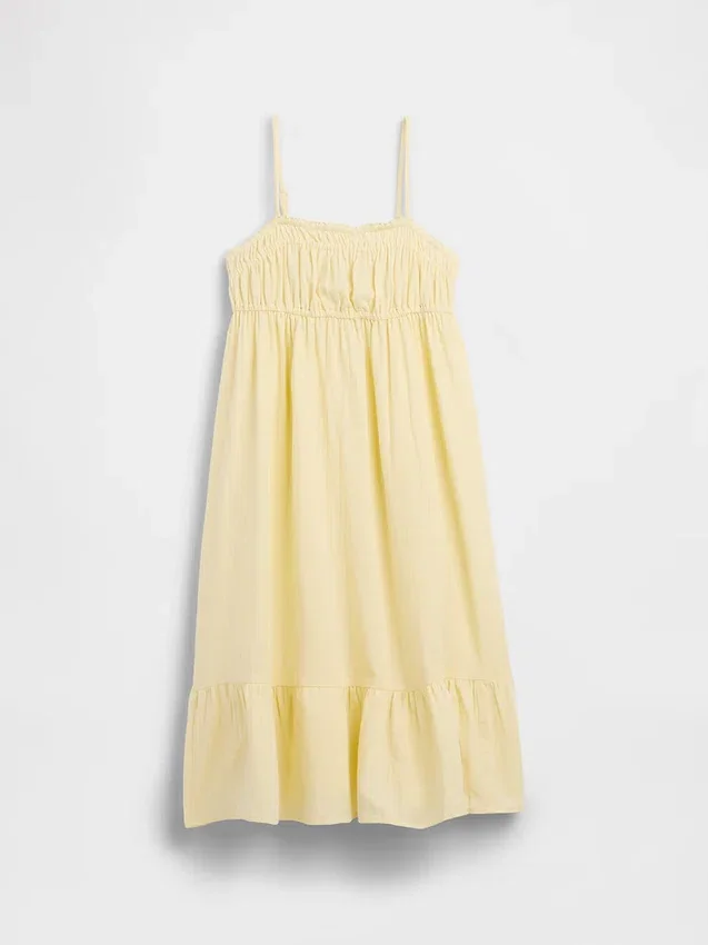 Vestito midi in garza di cotone per bambina