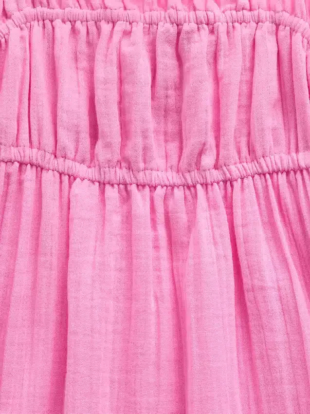 Vestito midi in garza di cotone per bambina