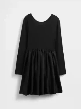 Vestito moderno per bambina in tessuto misto
