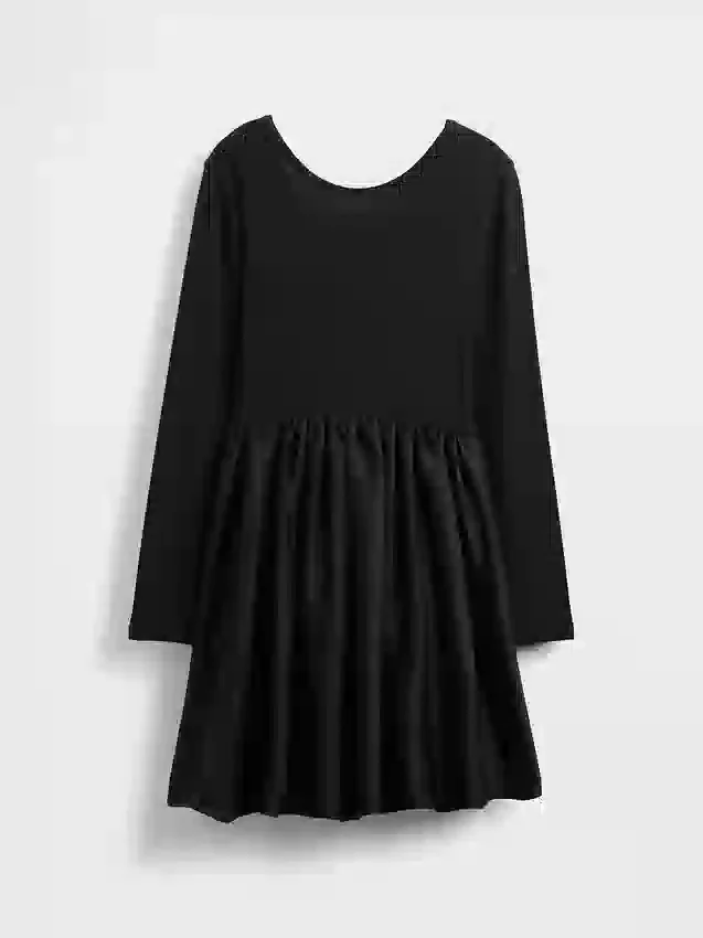 Vestito moderno per bambina in tessuto misto