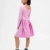 Vestito moderno per bambina in tessuto misto