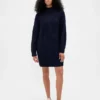 Vestito oversize a maglione con collo alto