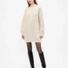 Vestito oversize a maglione con collo alto