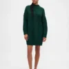 Vestito oversize a maglione con collo alto