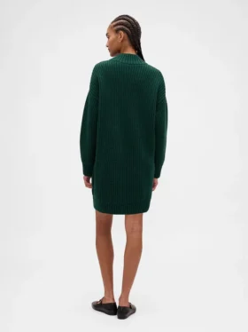 Vestito oversize a maglione con collo alto
