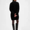 Vestito oversize a maglione con collo alto