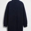 Vestito oversize a maglione con collo alto