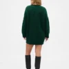 Vestito oversize a maglione con collo alto