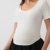 Vestito premaman a vita bassa in tessuto misto