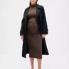 Vestito premaman moderno con collo alto