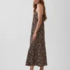 Vestito sottoveste midi con stampa zebrata