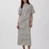 Vestito T-shirt maxi oversize in tessuto pesante