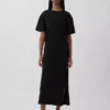 Vestito T-shirt maxi oversize in tessuto pesante